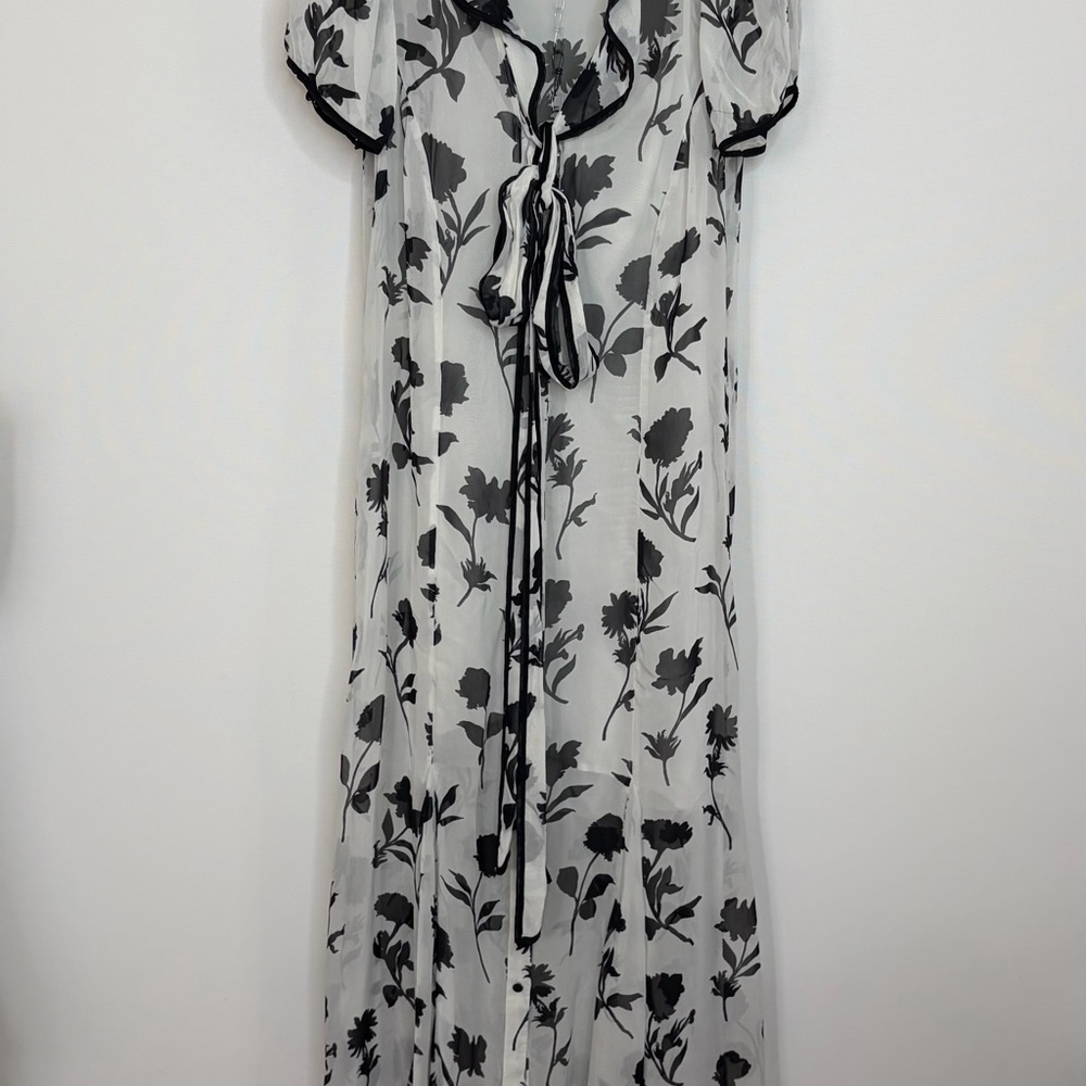 Maeve floral maxi dress with tie size L - Picture 6 of 9